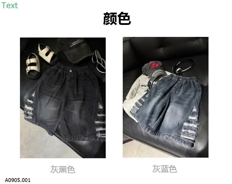QUẦN SHORT JEAN RÁCH CÁ TÍNH BT  Sỉ 160k