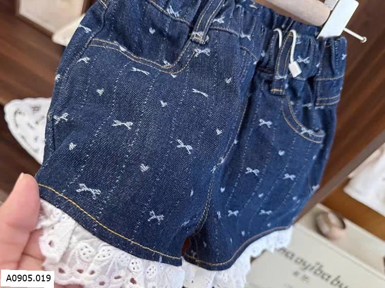 QUẦN SHORT VIỀN REN CHO BÉ GÁI   Sỉ 110k