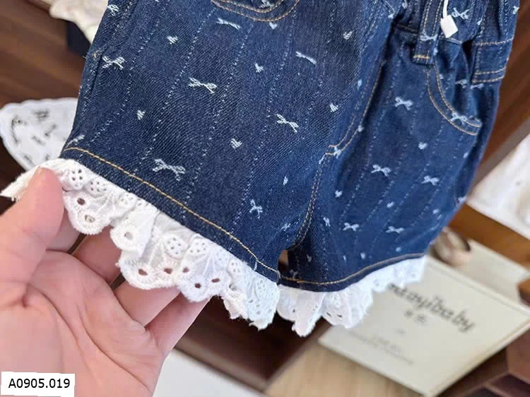 QUẦN SHORT VIỀN REN CHO BÉ GÁI   Sỉ 110k