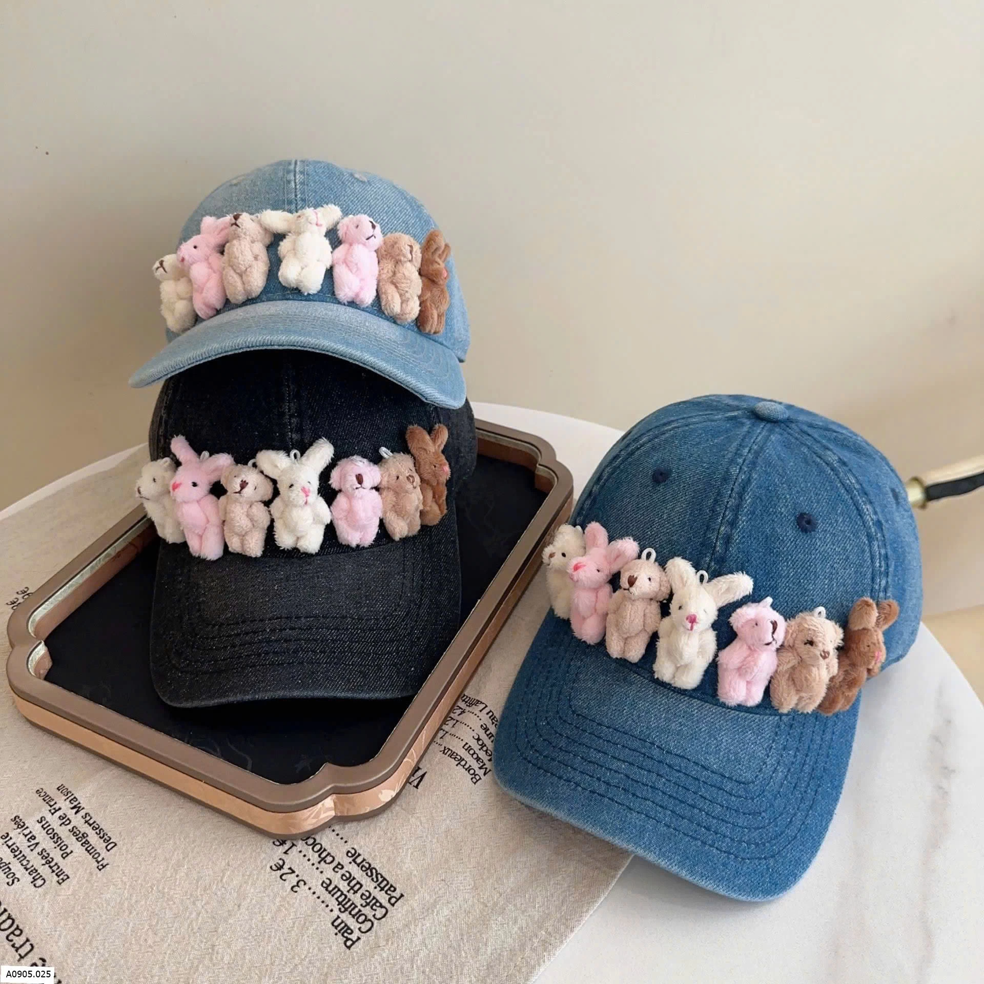 MŨ LƯỠI TRAI DENIM ĐỘNG VẬT   Sỉ 140k