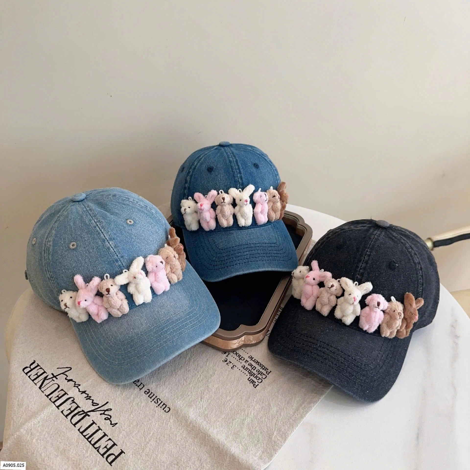 MŨ LƯỠI TRAI DENIM ĐỘNG VẬT   Sỉ 140k