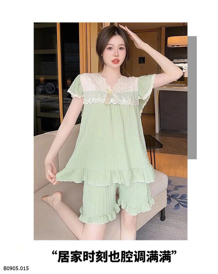 SET BỘ NGỦ PHỐI REN  Sỉ  giá  sz M-2XL: 149k  sz 3XL-5XL: 157k 