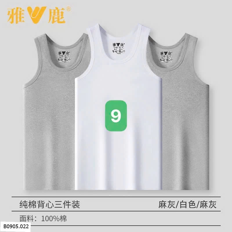 SET 3 ÁO BA LỖ NAM    Sỉ 135k/1 set 3 chiếc 