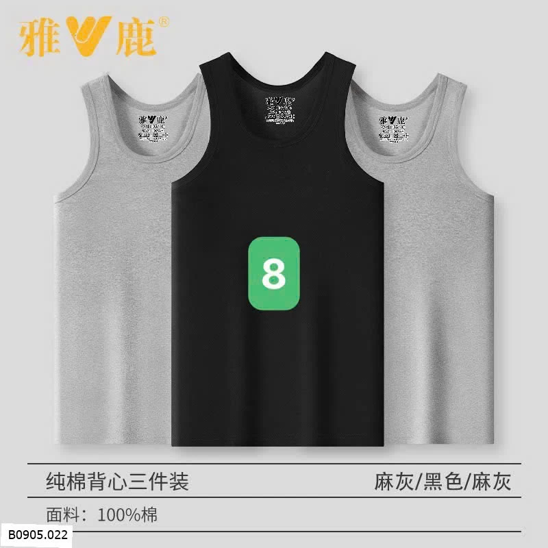 SET 3 ÁO BA LỖ NAM    Sỉ 135k/1 set 3 chiếc 