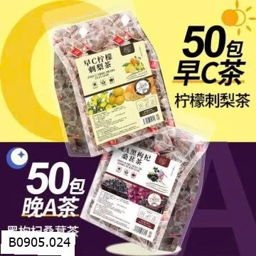 TRÀ HOA QUẢ  Sỉ 110k/1bịch 100 túi trà  - 2 gói C+A (50 túi/gói)