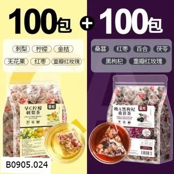 TRÀ HOA QUẢ  Sỉ 110k/1bịch 100 túi trà  - 2 gói C+A (50 túi/gói)
