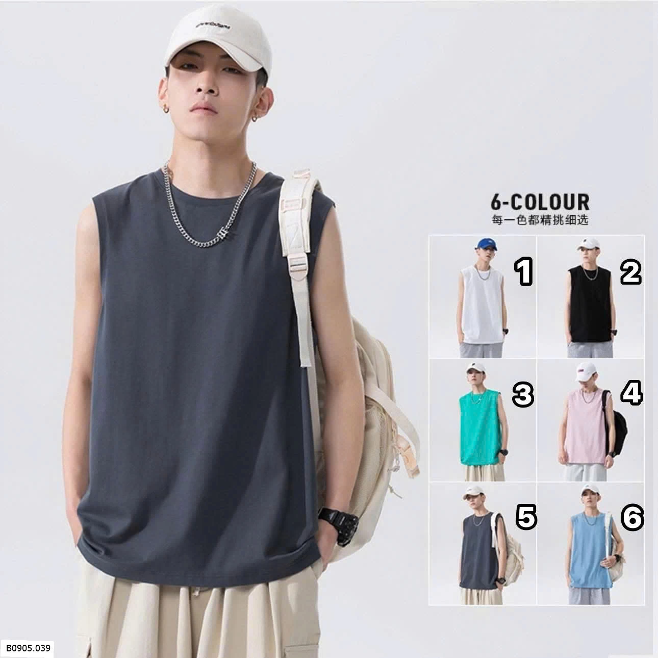 ÁO BA LỖ NAM TRƠN MÀU   Sỉ 70k