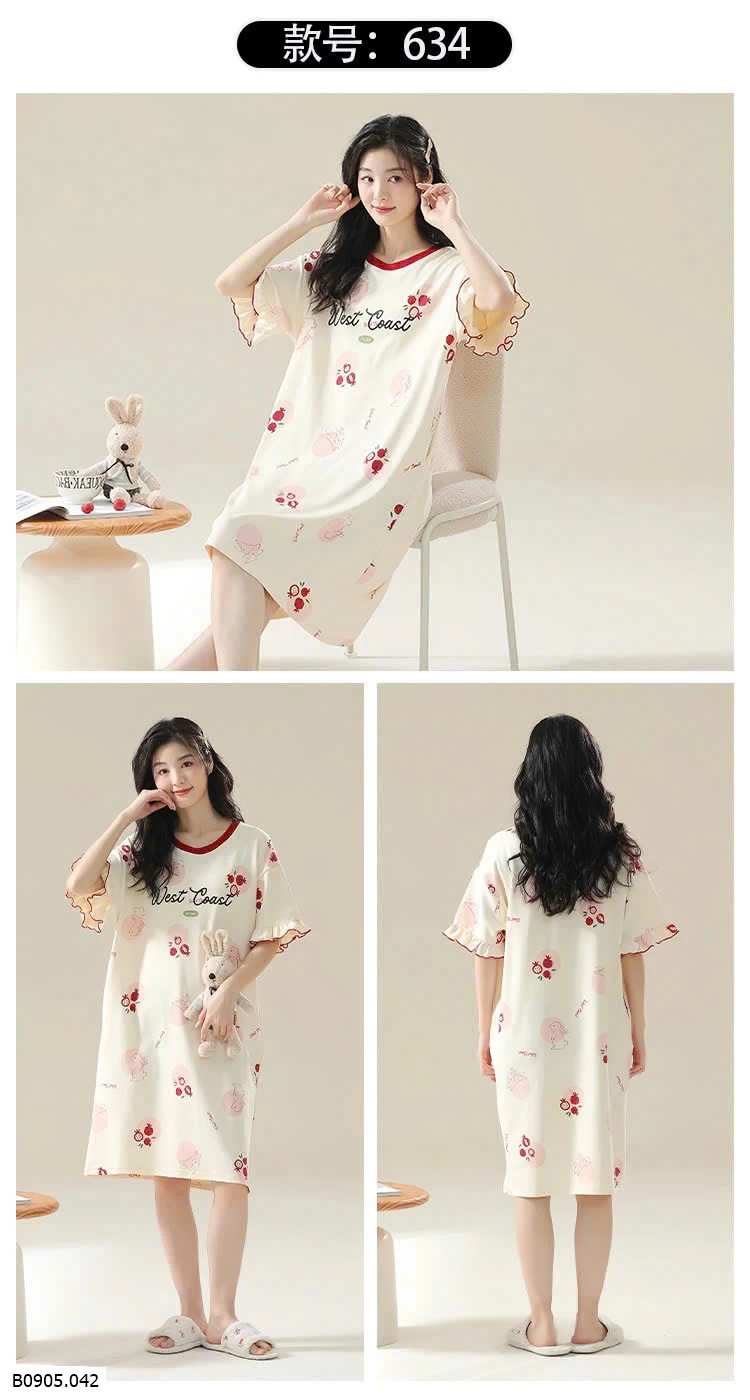 VÁY COTTON MẶC NHÀ Sỉ 130k