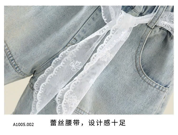 QUẦN SHORT DENIM PHỐI REN   Sỉ 136k