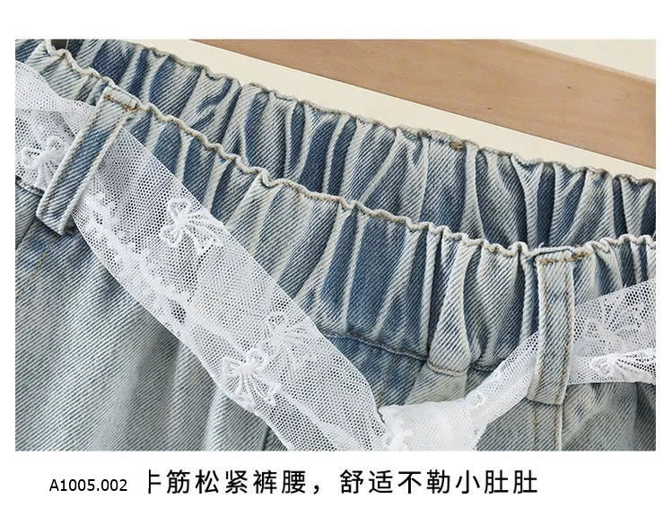 QUẦN SHORT DENIM PHỐI REN   Sỉ 136k