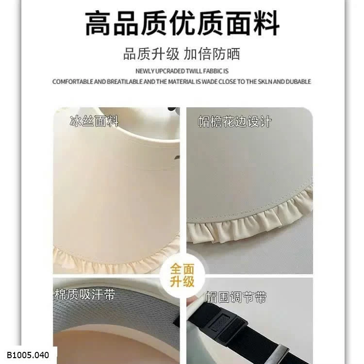 MŨ CHỐNG NẮNG NỬA ĐẦU VIỀN BÈO  Sỉ 40k