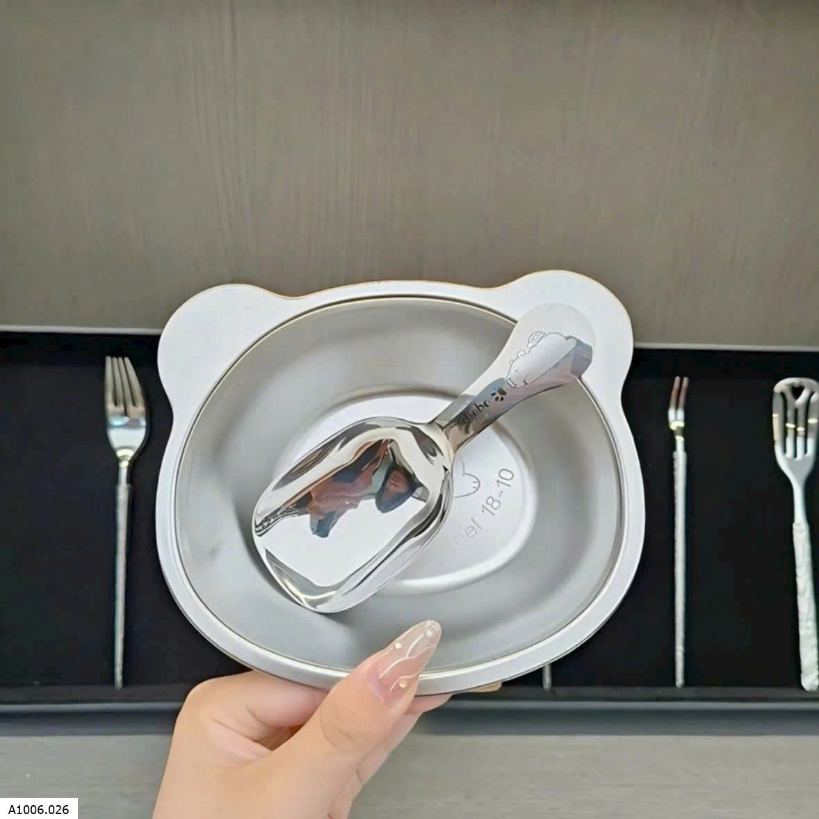 SET THÌA KHAY INOX   Sỉ 47k/1 set