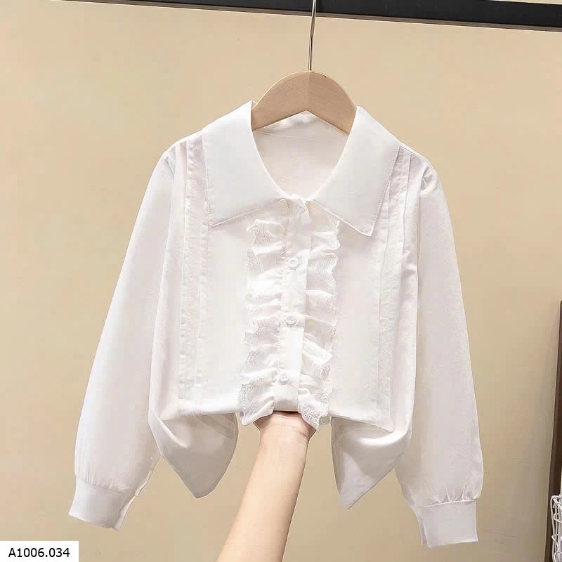 ÁO SƠ MI TRẮNG  BÉ GÁI   Sỉ dài #115k cộc #102k