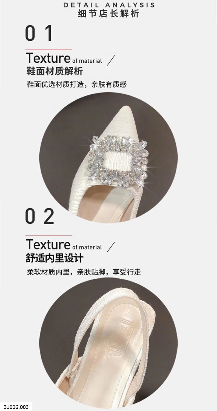 SANDAL MŨI NHỌN ĐÍNH ĐÁ   Sỉ 120k