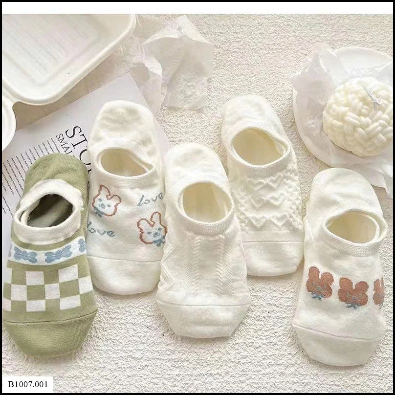 SET 10 ĐÔI TẤT CHO NỮ Sỉ giá 48k/sét 10 đôi mix