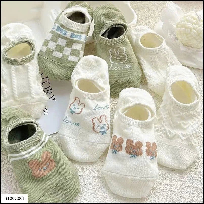 SET 10 ĐÔI TẤT CHO NỮ Sỉ giá 48k/sét 10 đôi mix