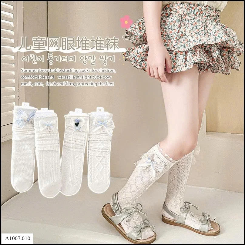   SET 4 ĐÔI TẤT REN CỔ CAO   Sỉ giá  85k/1 set 4 đôi mix màu