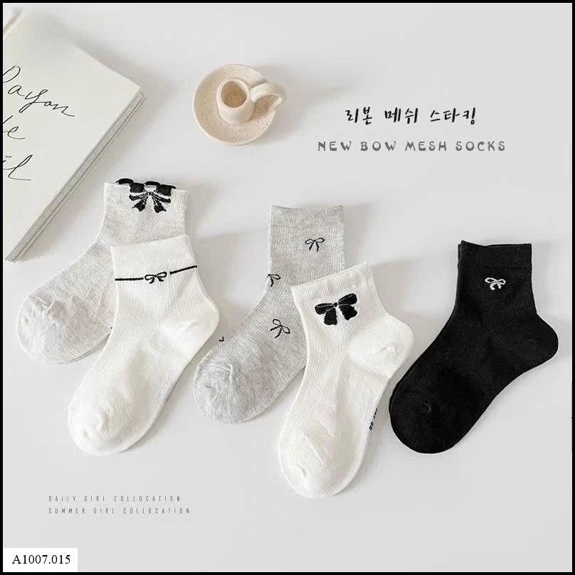 SET 5 ĐÔI TẤT NƠ CHO BÉ    Sỉ giá 43k/ 5 đôi
