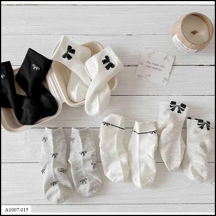 SET 5 ĐÔI TẤT NƠ CHO BÉ    Sỉ giá 43k/ 5 đôi