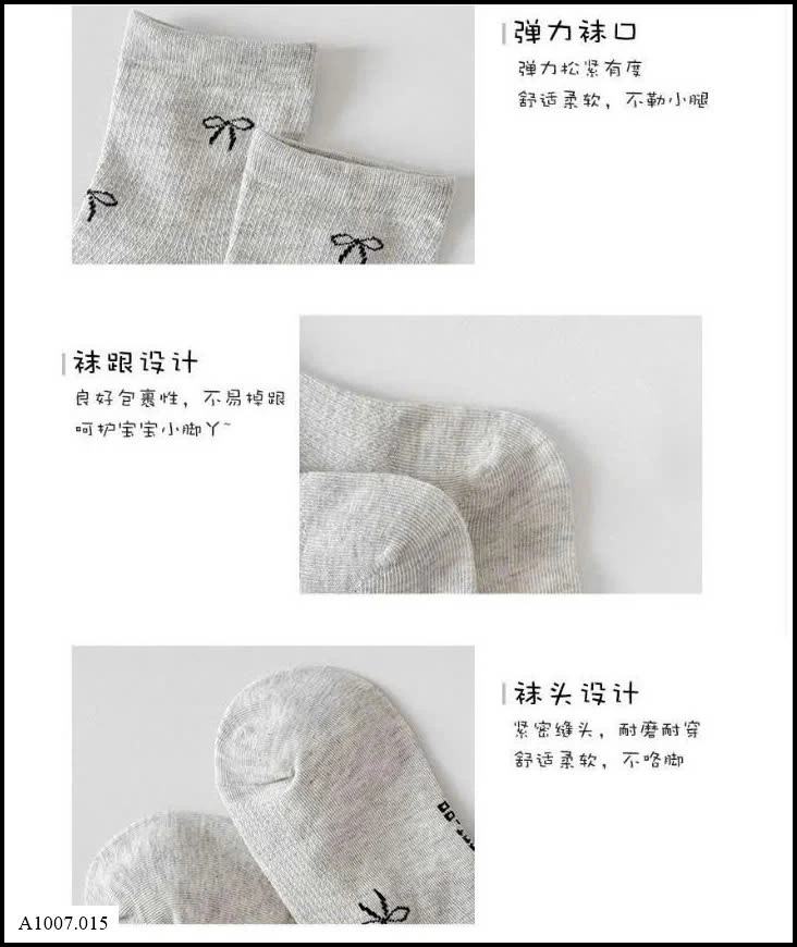 SET 5 ĐÔI TẤT NƠ CHO BÉ    Sỉ giá 43k/ 5 đôi