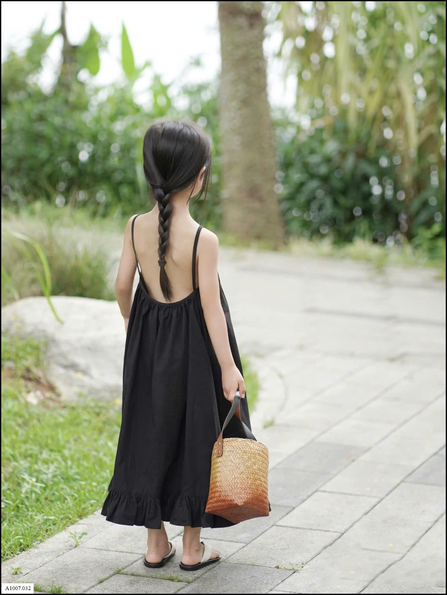 VÁY 2 DÂY HỞ LƯNG CHO BÉ  Sỉ giá 126k