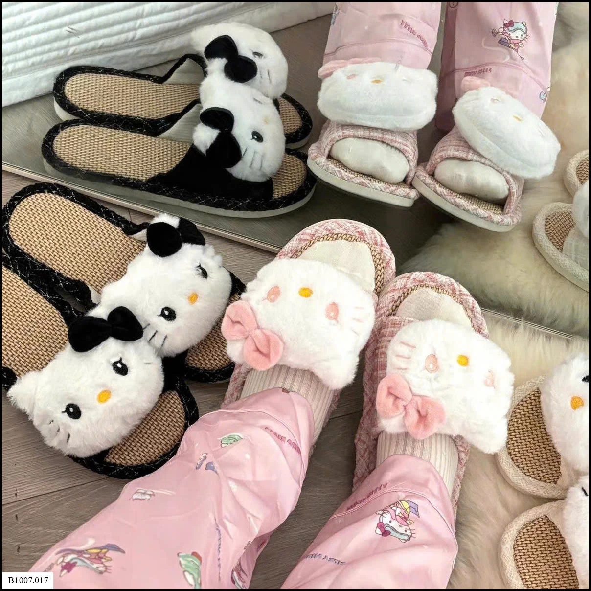 DÉP ĐI TRONG NHÀ HELLO KITTY   Sỉ giá 52K