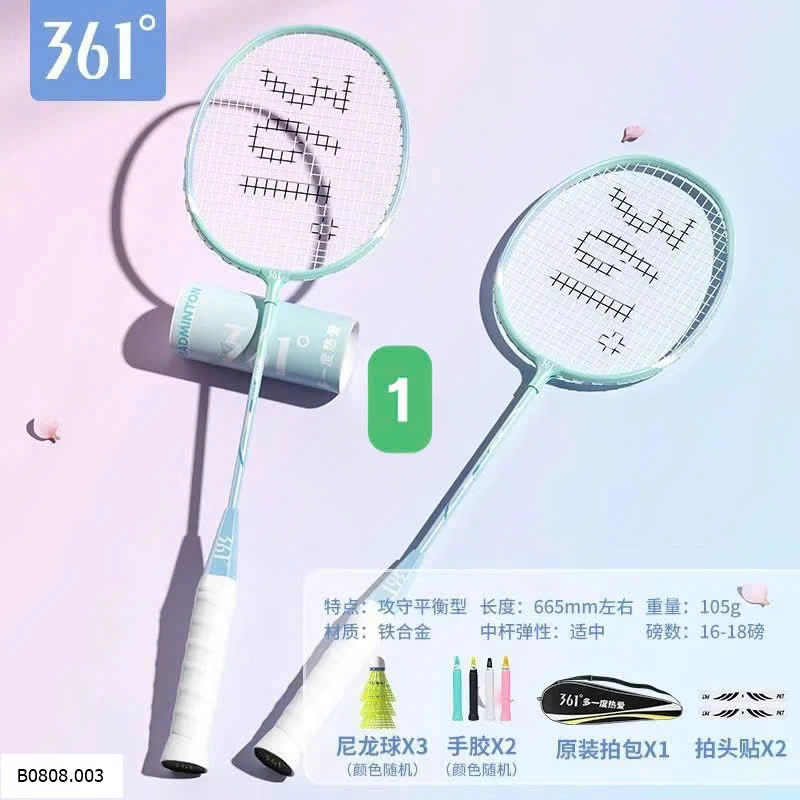 SET VỢT CẦU LÔNG 361   Sỉ  giá 170k/set