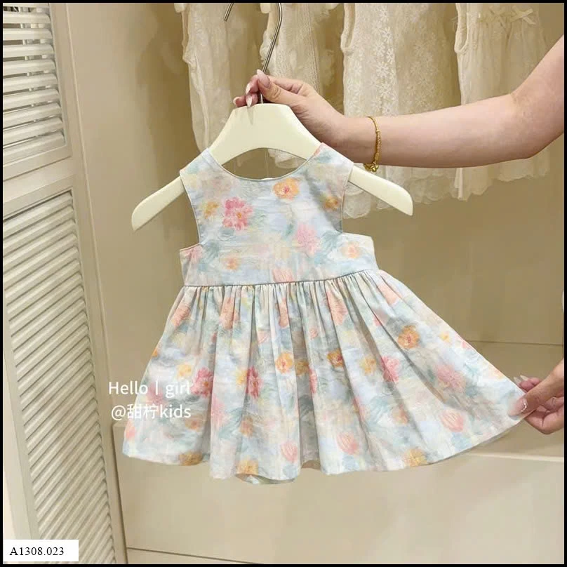 Váy hoa hồng vintage   Giá sỉ 145k