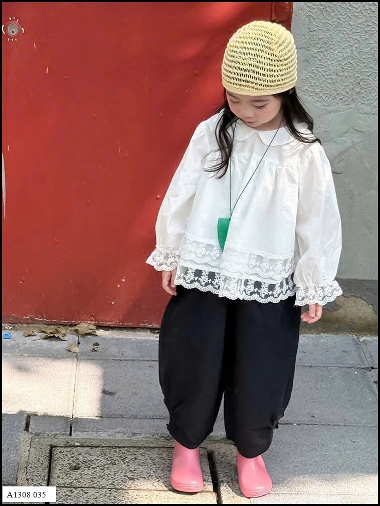 ÁO SƠ MI BABYDOLL PHỐI REN  Giá sỉ 188k