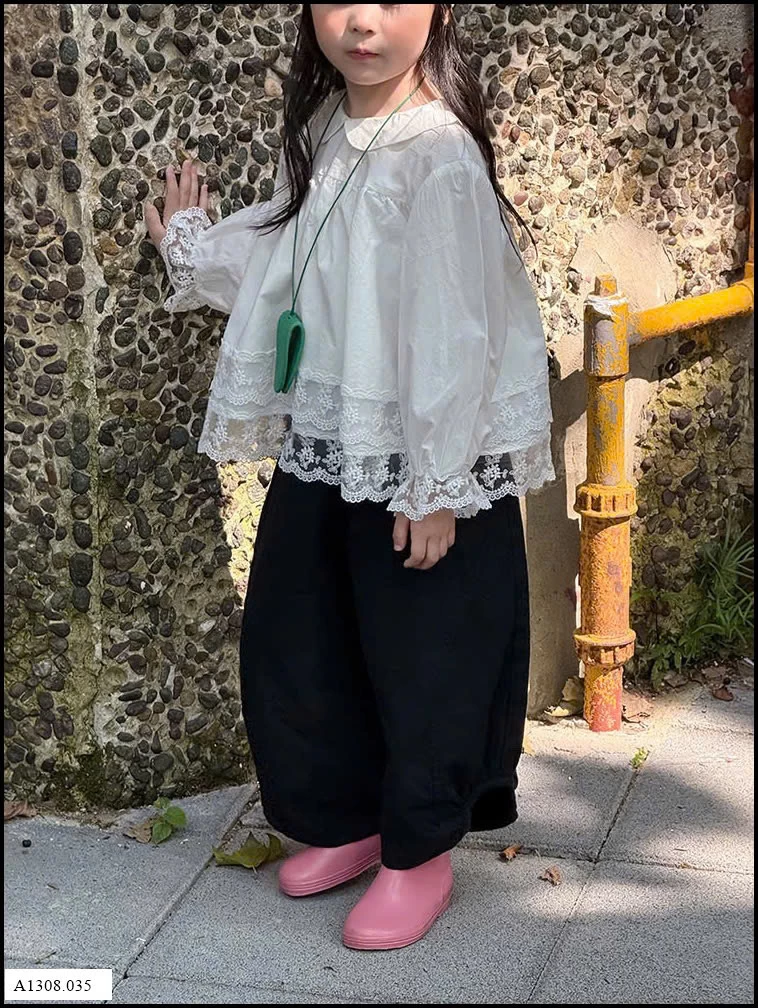 ÁO SƠ MI BABYDOLL PHỐI REN  Giá sỉ 188k