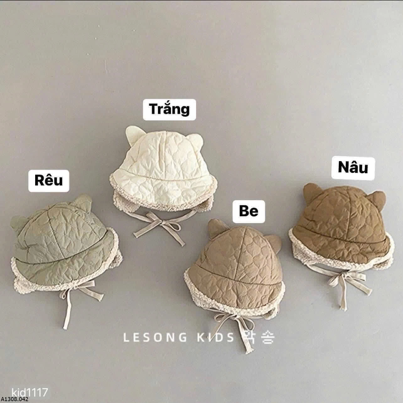 MŨ LÔNG TRÁM CHO BÉ   Giá sỉ 63k