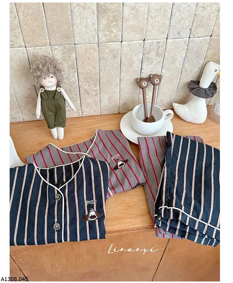 SET PIJAMA KẺ SỌC CHO BÉ  Giá sỉ 195k
