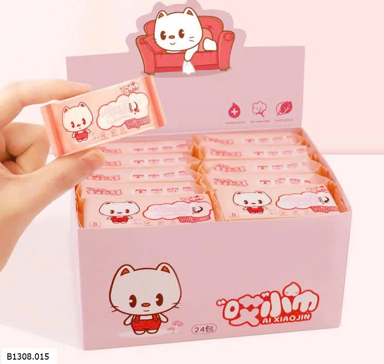 KHĂN GIẤY ƯỚT MINI BỎ TÚI   Giá sỉ giá 68k/set 3 túi