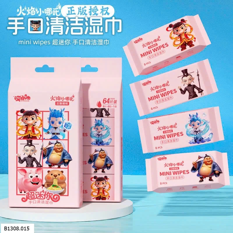 KHĂN GIẤY ƯỚT MINI BỎ TÚI   Giá sỉ giá 68k/set 3 túi