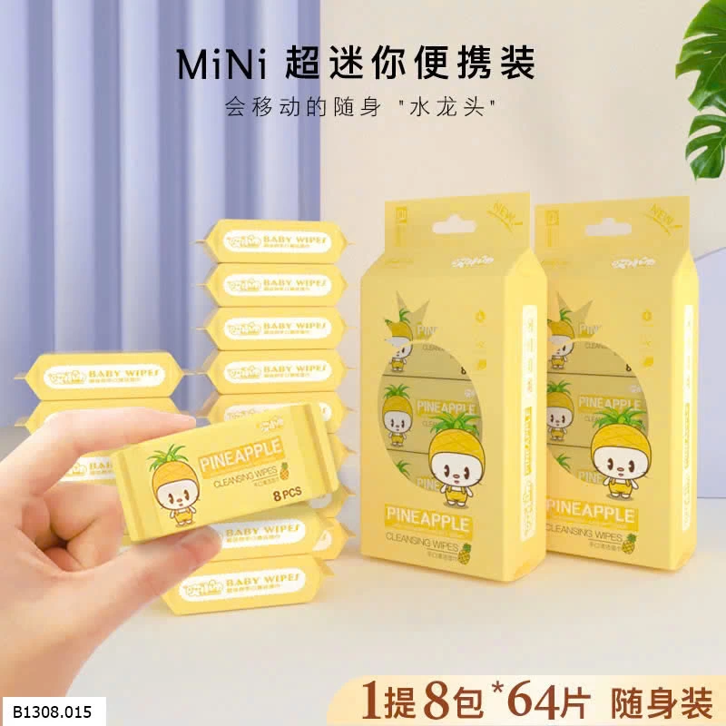 KHĂN GIẤY ƯỚT MINI BỎ TÚI   Giá sỉ giá 68k/set 3 túi