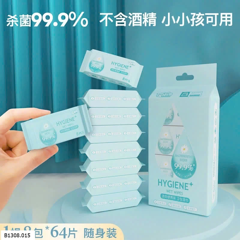 KHĂN GIẤY ƯỚT MINI BỎ TÚI   Giá sỉ giá 68k/set 3 túi