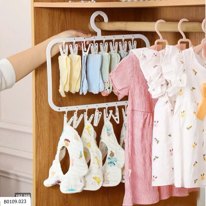 MÓC KẸP TREO QUẦN ÁO ĐA NĂNG   Giá sỉ 60k/1 set