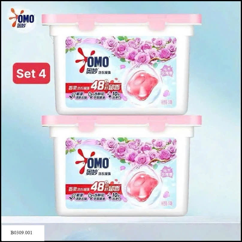 SET 2 HỘP VIÊN GIẶT OMO   Giá sỉ 145k/sét 2 hộp như ảnh e đánh số