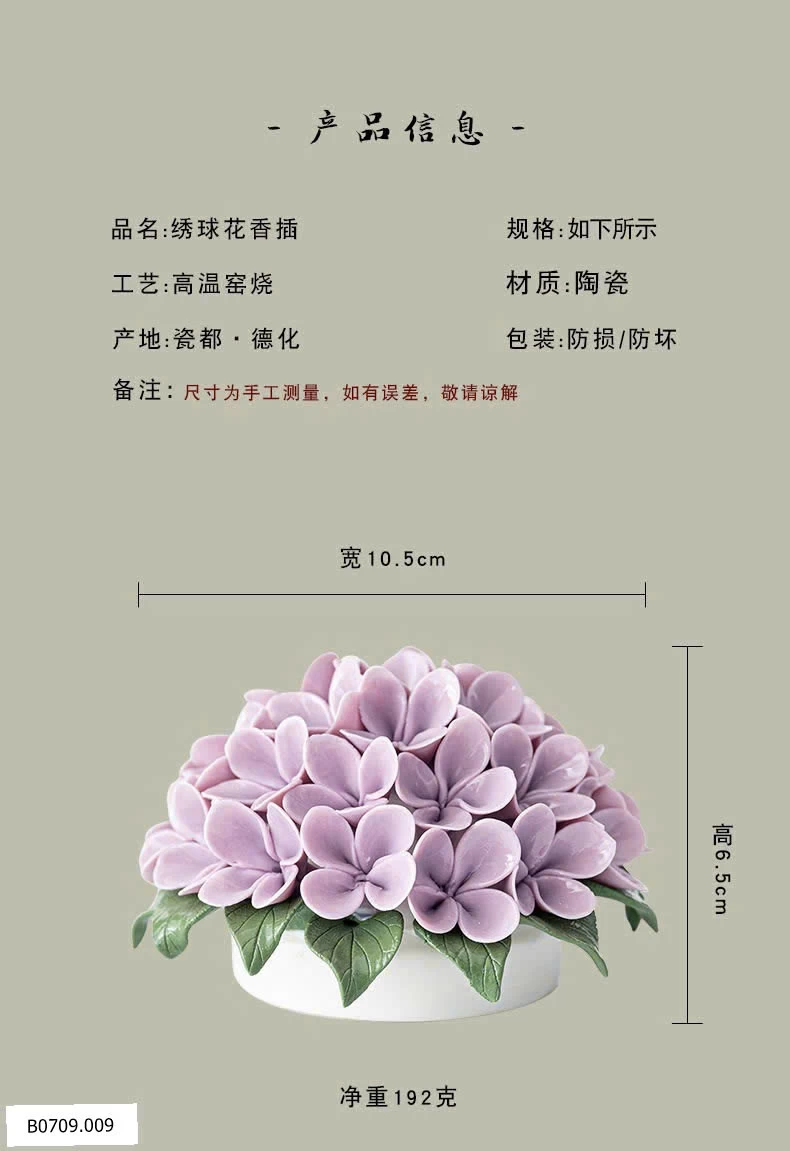 ĐẾ CẮM HƯƠNG HOA CẨM TÚ CẦU   Giá sỉ 197k