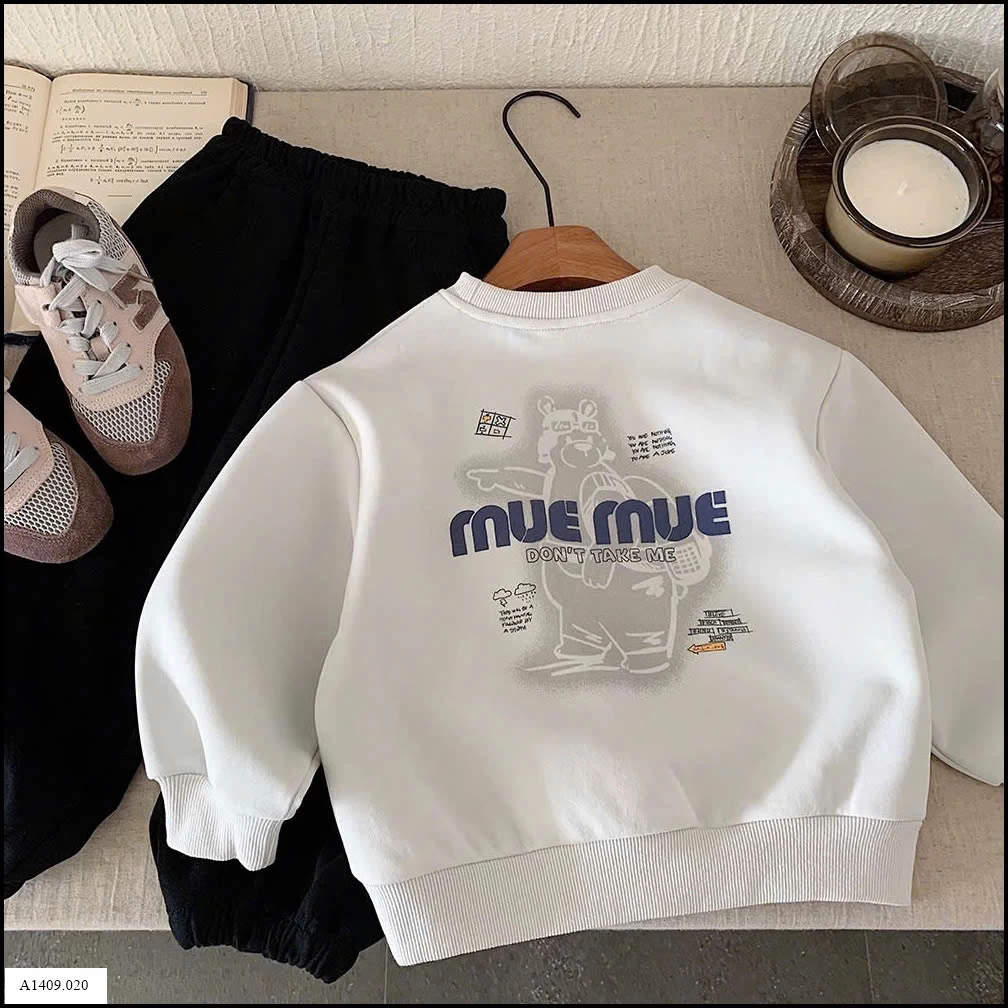 ÁO NỈ CHỮ MUEMUE  Giá sỉ 119k