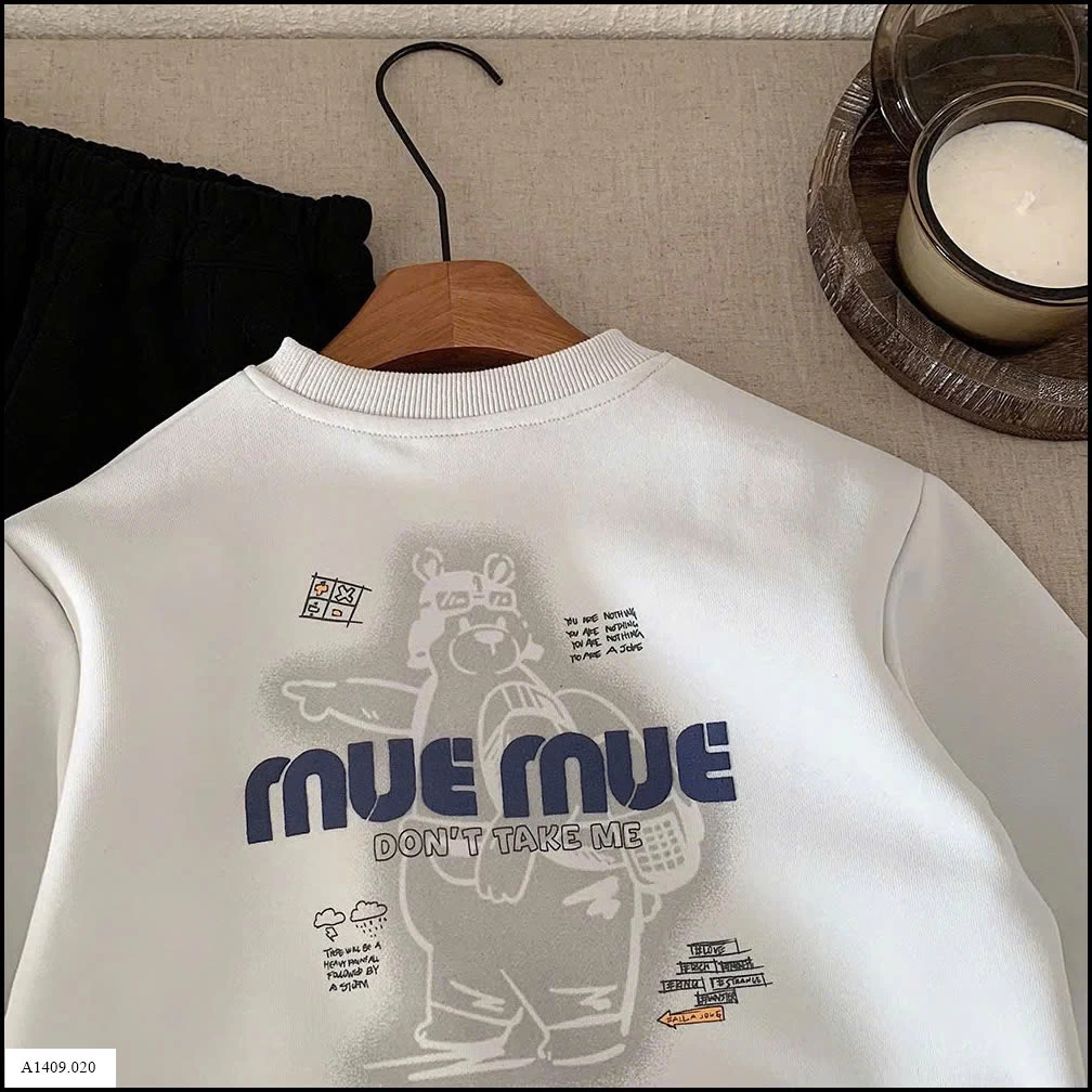 ÁO NỈ CHỮ MUEMUE  Giá sỉ 119k