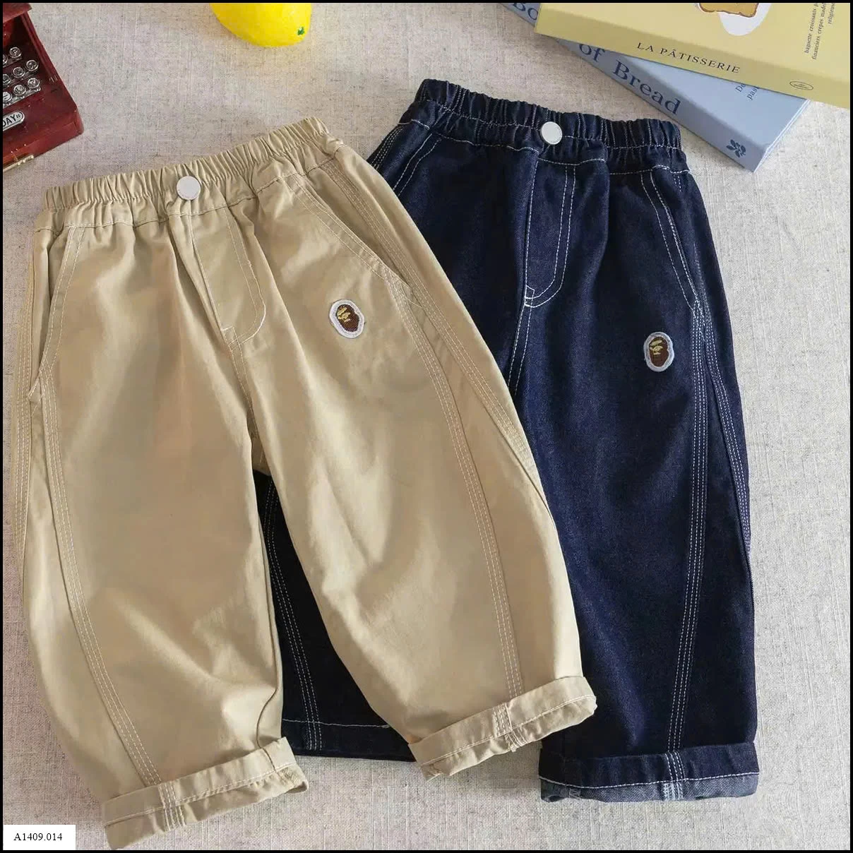 QUẦN JEAN LƯNG CHUN CHO  BÉ TRAI Giá sỉ 127k
