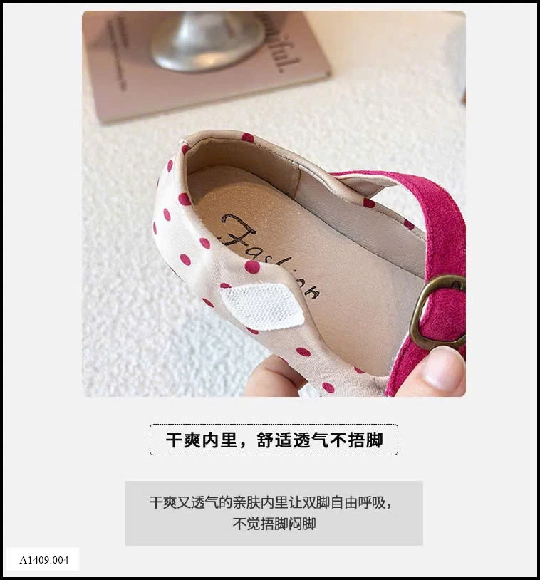 GIÀY BÚP BÊ CHẤM BI ĐÍNH NƠ BG Giá sỉ sz 23-28: 131k  sz 29-34: 141k 