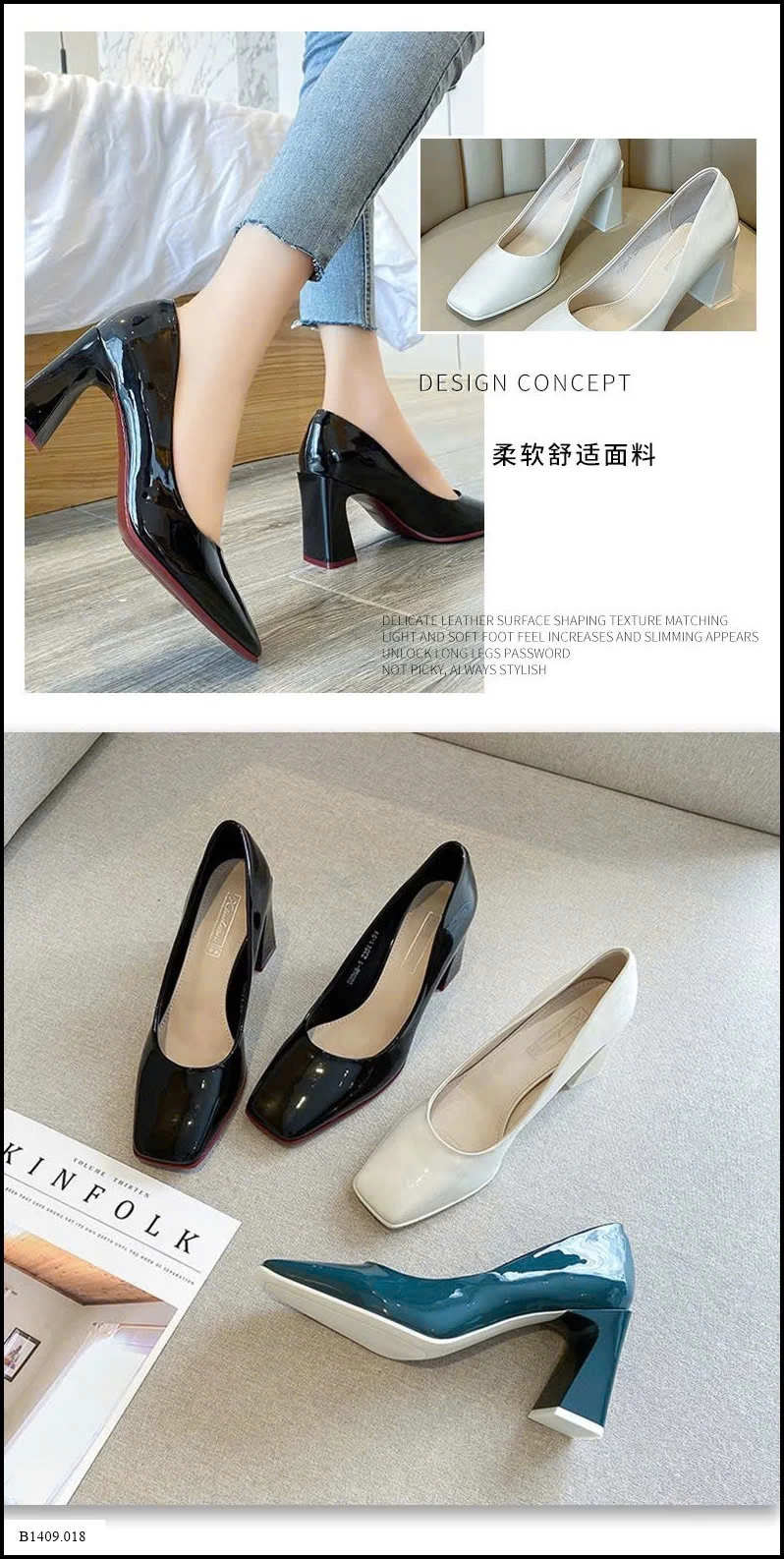 GIÀY CÔNG SỞ MŨI VUÔNG Giá sỉ 154k