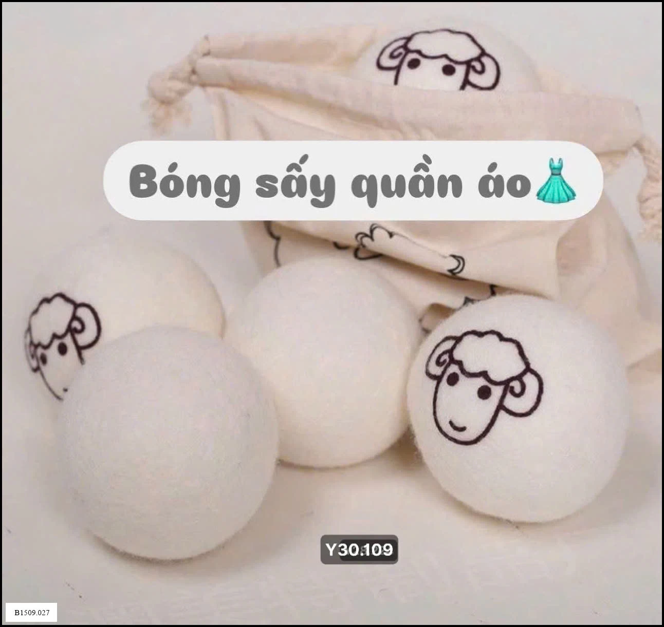SET 6 QUẢ BÓNG SẤY LEN 100% LÔNG CỪU   Giá sỉ 80k/set 6 quả