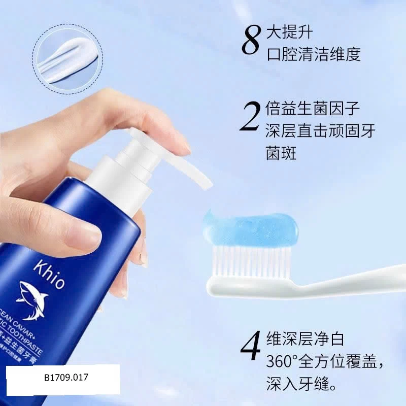 KEM ĐÁNH RĂNG KHIO TRỨNG CÁ BIỂN DẠNG PUMP  Giá sỉ  55k/ 2 lọ (280gr/ lọ)