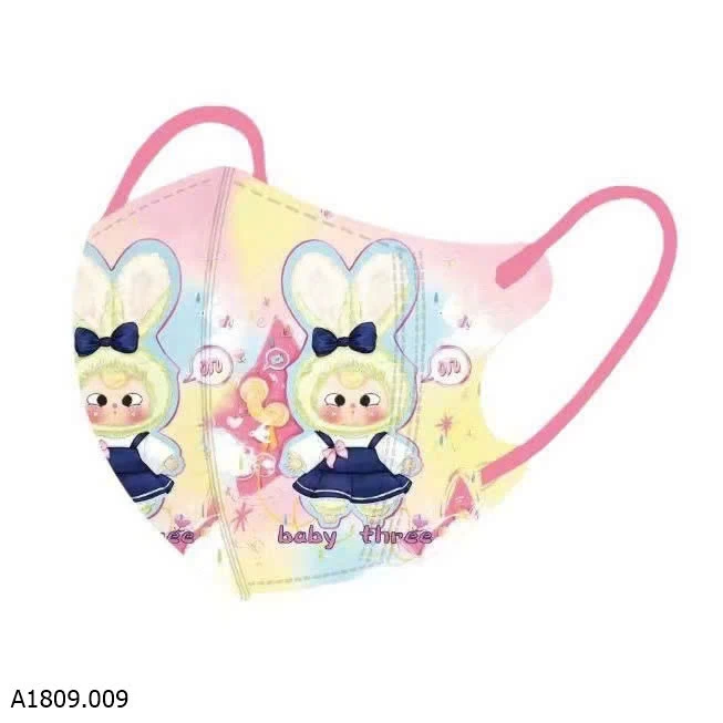 SET 50c KHẨU TRANG BABY THREE VA CAPYBARA CHO BÉ  Giá sỉ 55k/1 set 50c mix hình hoặc 1 mẫu