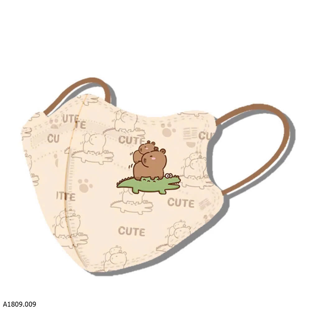 SET 50c KHẨU TRANG BABY THREE VA CAPYBARA CHO BÉ  Giá sỉ 55k/1 set 50c mix hình hoặc 1 mẫu