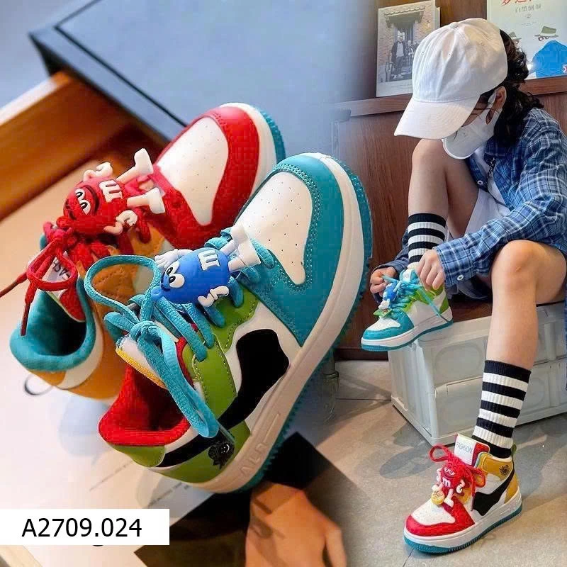 GIÀY THỂ THAO PHỐI MÀU CÁ TÍNH CHO BÉ   Giá sỉ 145ka