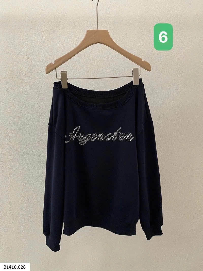 ÁO NỈ CHỮ HỞ VAI    Giá sỉ 175k